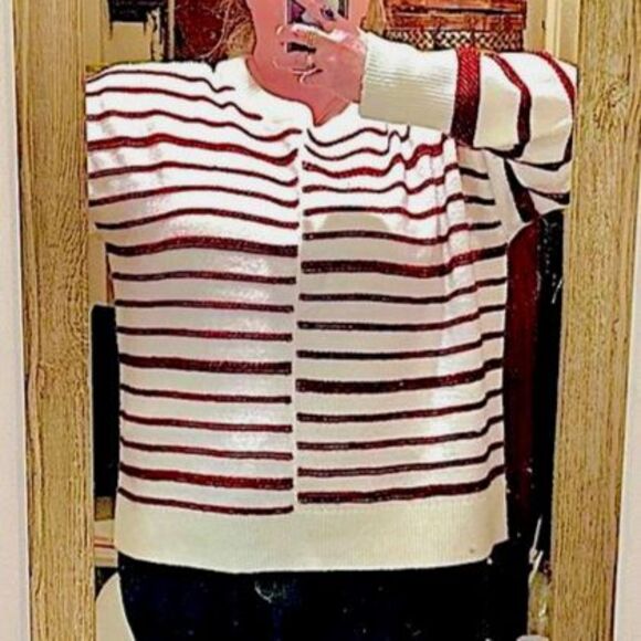 Lucky Brand Oversized Boxy Cotton Blend Pullover Sweater Sz XXL - Picture 5 of 5